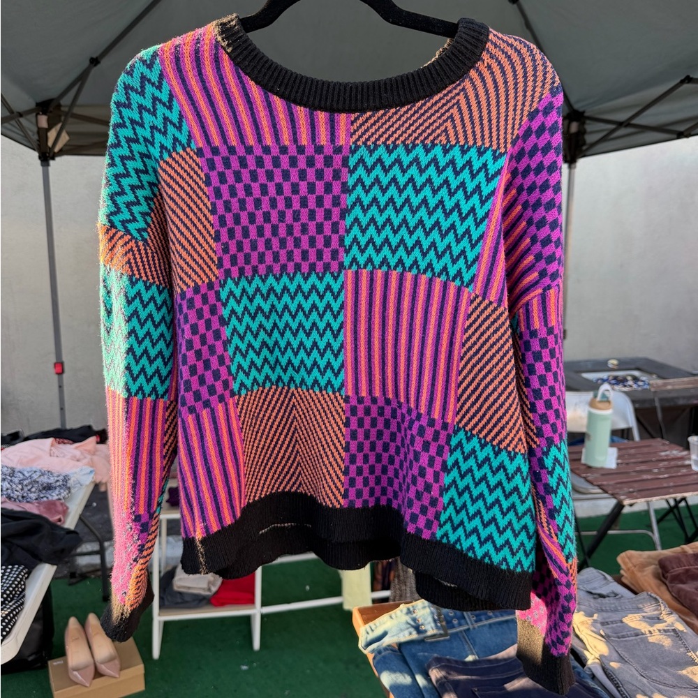 Colorful Patchwork Sweater